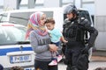 Syrian refugees at slovenian border