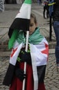 SYRIAN STAGED PROTEST RALLY IN COPENHAGEN DENMARK