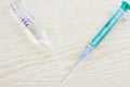 Syringe and ampoule with medicinal preparation