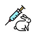 syringe animal color icon vector illustration