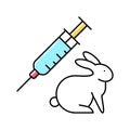 syringe animal color icon vector illustration