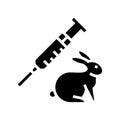 syringe animal glyph icon vector illustration