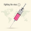 Syringe for anti coronavirus