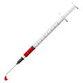 Syringe with blood drop Royalty Free Stock Photo