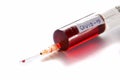 Syringe with blood Royalty Free Stock Photo