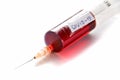 Syringe with blood Royalty Free Stock Photo