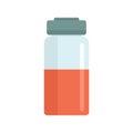 Syringe bottle icon flat isolated vector