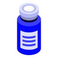 Syringe bottle icon, isometric style