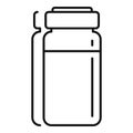 Syringe bottle icon, outline style