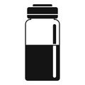 Syringe bottle icon, simple style