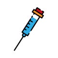 Syringe colored icon. simple design editable. design illustration Royalty Free Stock Photo