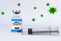 Syringe and a container bottle antiviral drug DR10 Anti-Viral Antibody Cocktail in the treatment of coronavirus disease 2019 COVI