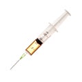 Syringe with drug isolated Royalty Free Stock Photo