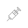 Syringe, drugs icon. Element of medicine icon. Thin line icon