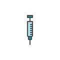 Syringe filled outline icon