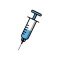 Syringe flat icon. Design vector