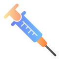 Syringe flat icon. Injection vector illustration isolated on white. Vaccination gradient style design, designed for web Royalty Free Stock Photo