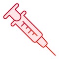 Syringe flat icon. Injection vector illustration isolated on white. Vaccination gradient style design, designed for web Royalty Free Stock Photo