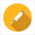 Syringe flat icon