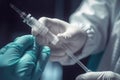 Syringe of the future, new medicine, doctors. generative ai