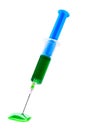 Syringe with green poison Royalty Free Stock Photo