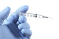 Syringe in hand Royalty Free Stock Photo