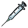 Syringe - Hand Drawn Doodle Icon Royalty Free Stock Photo