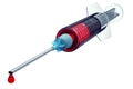 Syringe Hypodermic Needle with drop Isolated