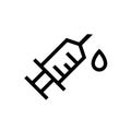 Syringe icon design vaccine medicine injection symbol. line art medical healthcare illustration