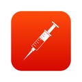 Syringe icon digital red Royalty Free Stock Photo