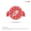 syringe icon - Red Ribbon banner Royalty Free Stock Photo