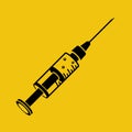 Syringe icon. Symbol vaccination or injection vector