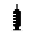 Syringe glyph flat vector icon