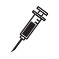 Syringe icon vector Royalty Free Stock Photo