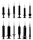 Syringe icons set Royalty Free Stock Photo