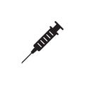 Syringe, injection icon vector, filled flat sign, solid pictogram isolated on white. Symbol, logo illustration. Pixel perfect Royalty Free Stock Photo