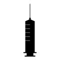 Syringe, injection icon vector, filled flat sign, solid pictogram isolated on white. Symbol, logo illustration. Royalty Free Stock Photo