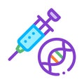 Syringe Injection Vaccine Biomaterial Vector Icon