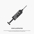 syringe, injection, vaccine, needle, shot Icon. glyph vector gray symbol for UI and UX, website or mobile application Royalty Free Stock Photo