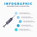 syringe, injection, vaccine, needle, shot Infographics Template for Website and Presentation. GLyph Gray icon with Blue