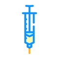 syringe with insulin color icon vector illustration