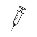 Syringe line icon. Design vector