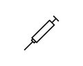 Syringe line icon. Injection vector illustration isolated on white. Vaccination outline style design, designed for web Royalty Free Stock Photo