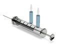 Syringe with medical ampoules 3d rendering