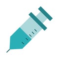 Syringe medicine health care equipment medical flat style icon