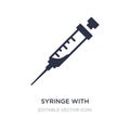 syringe with medicine icon on white background. Simple element illustration from Medical concept Royalty Free Stock Photo