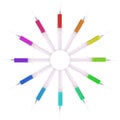 Syringe with medicine multicolored Royalty Free Stock Photo