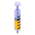 Syringe molecular cuisine icon, isometric style