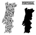 Syringe Mosaic Map of Portugal