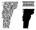 Syringe Mosaic Map of Vermont State